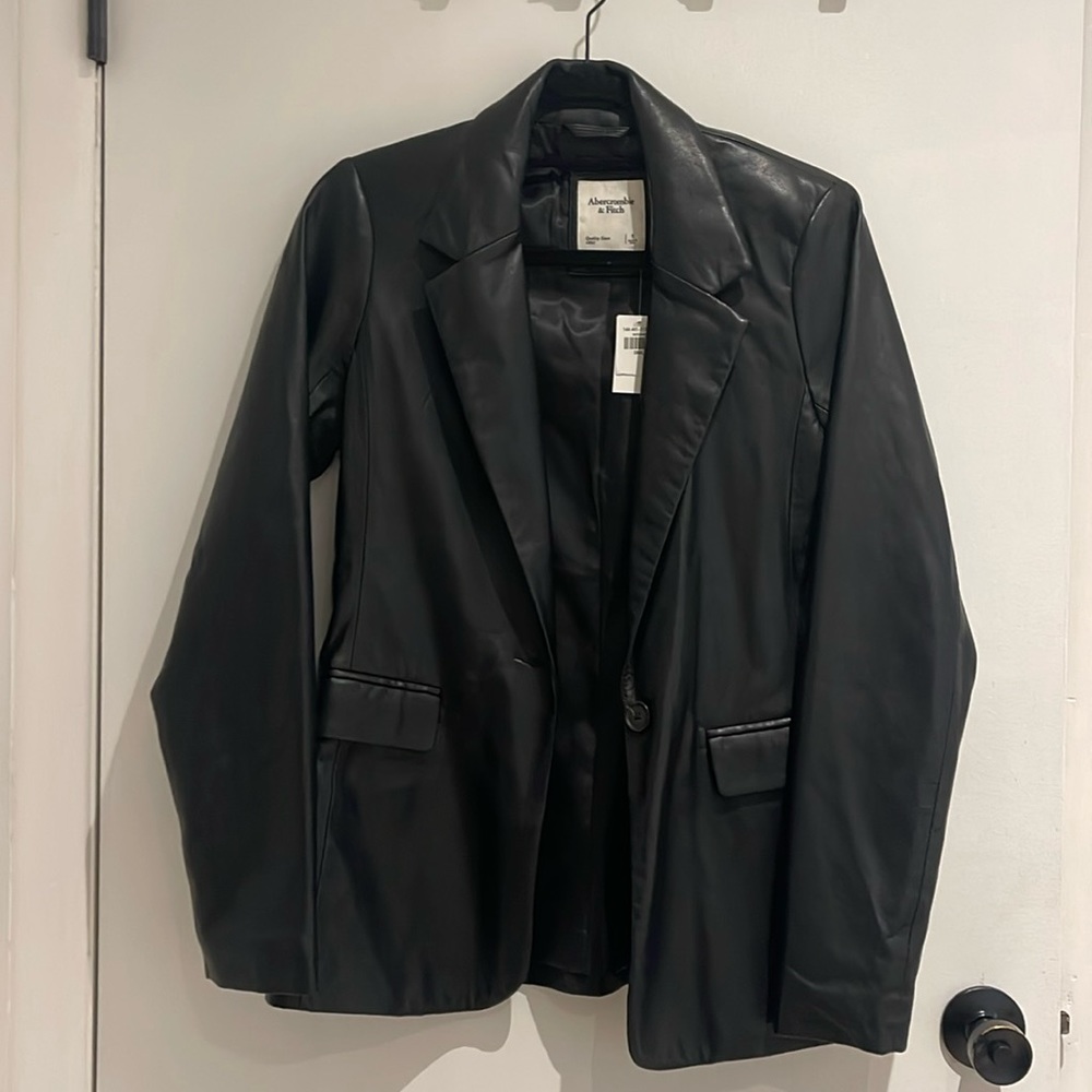 Abercrombie & Fitch leather blazer